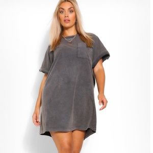 Boohoo | PLUS ACID WASH T-SHIRT DRESS